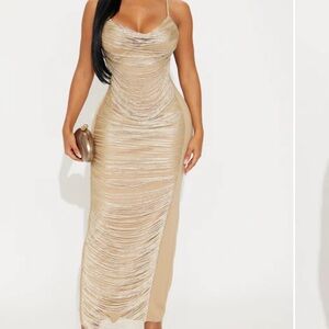 Elegant Beige Evening Gown